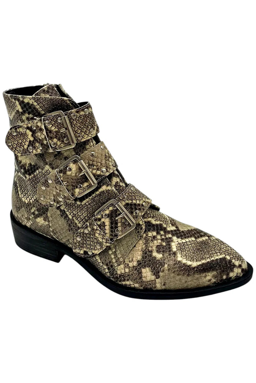 Steven New York Women's Harmon Boot Snake Print - Medium